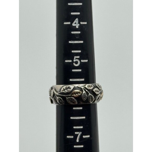 Pandora Sterling Silver Tree of Life Leaf Design Band Ring Size 5.75 - Picture 10 of 10